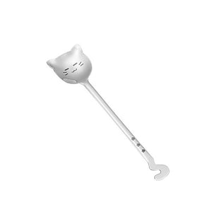 Whimsical Cat Spoons with Playful Tail Handles for Drinks and Desserts