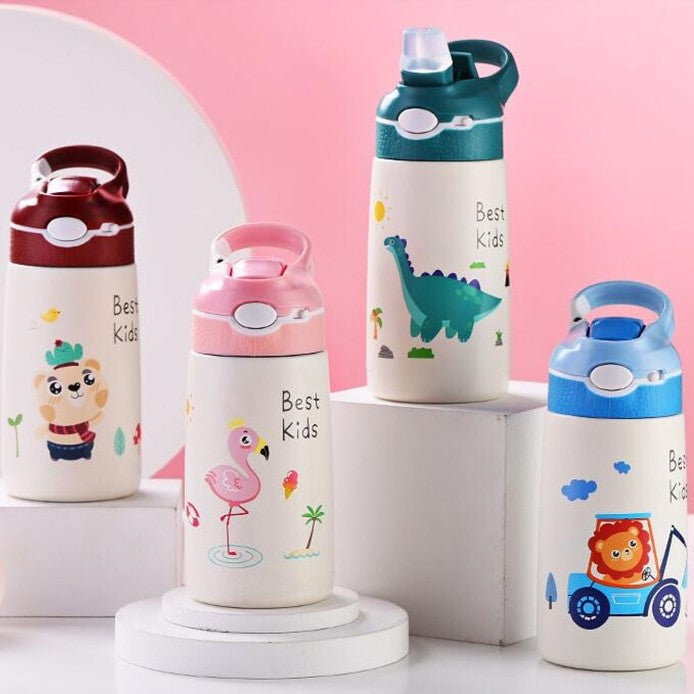 Cute kids children stainless steel thermos water bottle (TakaraCorner.com)