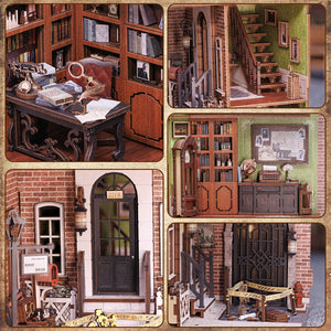 Wooden Book Nook Puzzle With Light - Rose Detective Agency