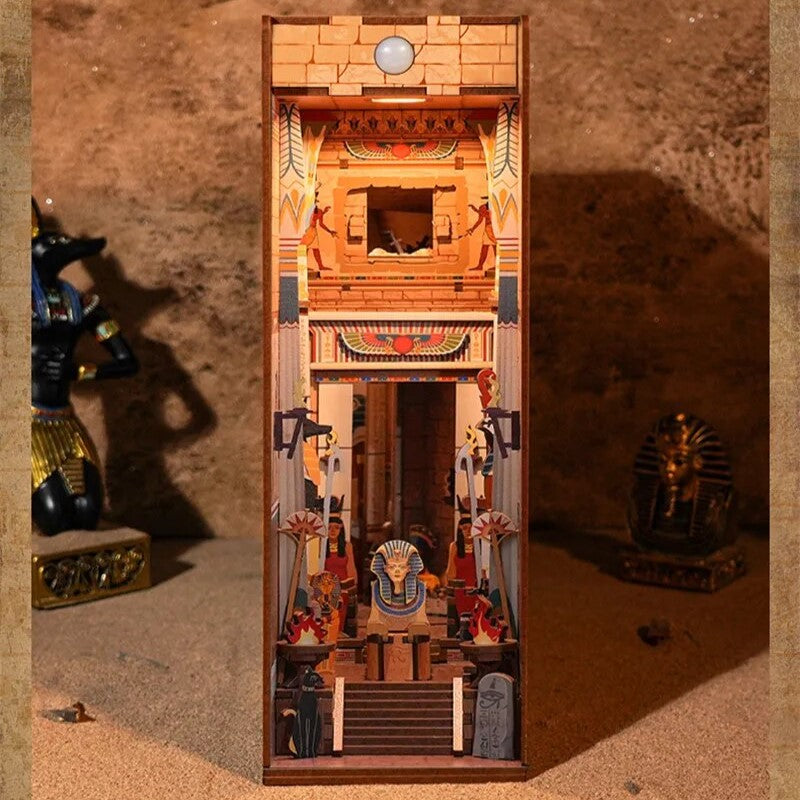 DIY miniature Wooden Book Nook Treasure Hunt Egypt (TakaraCorner.com)