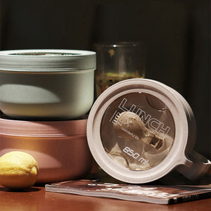 Eco Friendly Microwaveable Wheat Straw Containers round bowl bento lunch box 850ml TakaraCorner.com