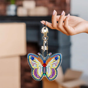 DIY Diamond Painting Keychain - Animal Dog Cat Bird Dragon