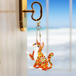 Load image into Gallery viewer, DIY Diamond Painting Keychain - Animal Dog Cat Bird Dragon
