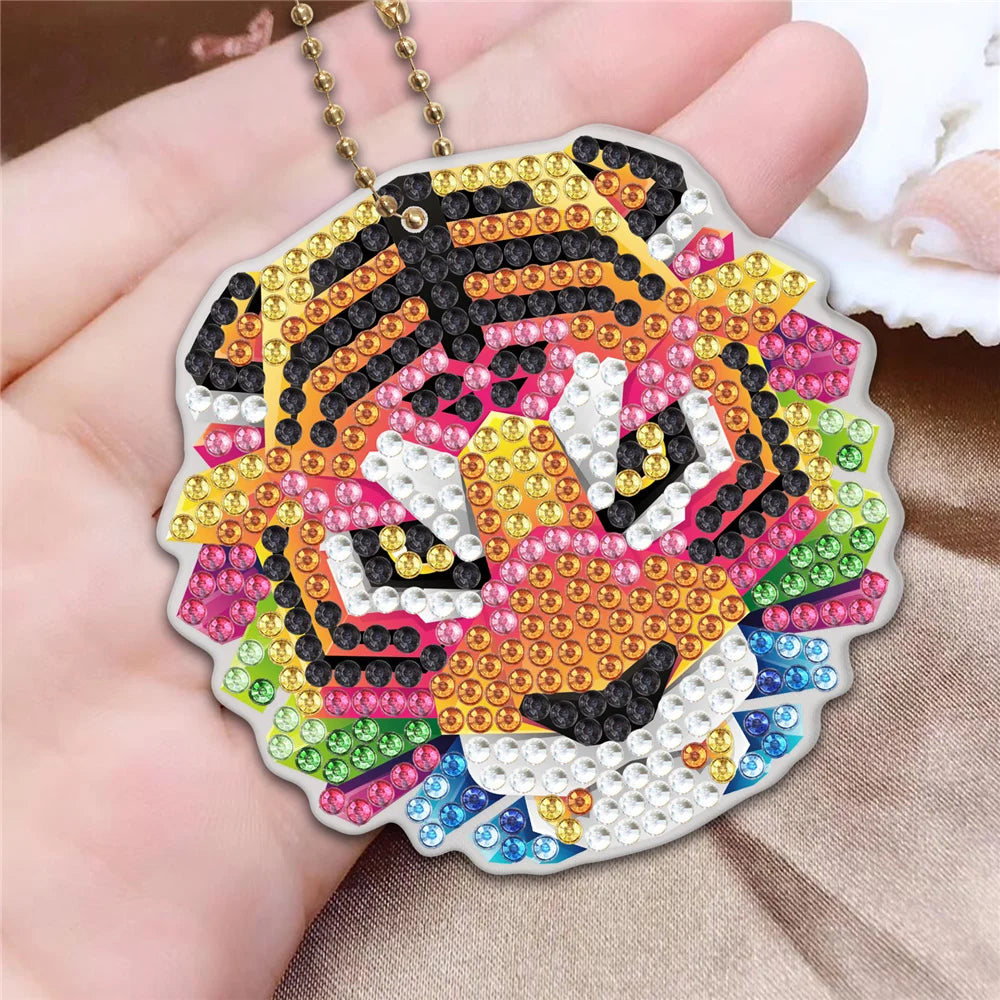 DIY Diamond Painting Keychain - Animal Dog Cat Bird Dragon