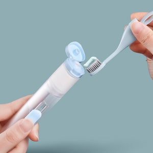 Portable Toothpaste Dispenser with Toothbrush