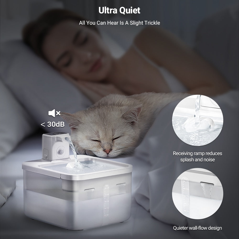 Motion sensor cat water hot sale fountain