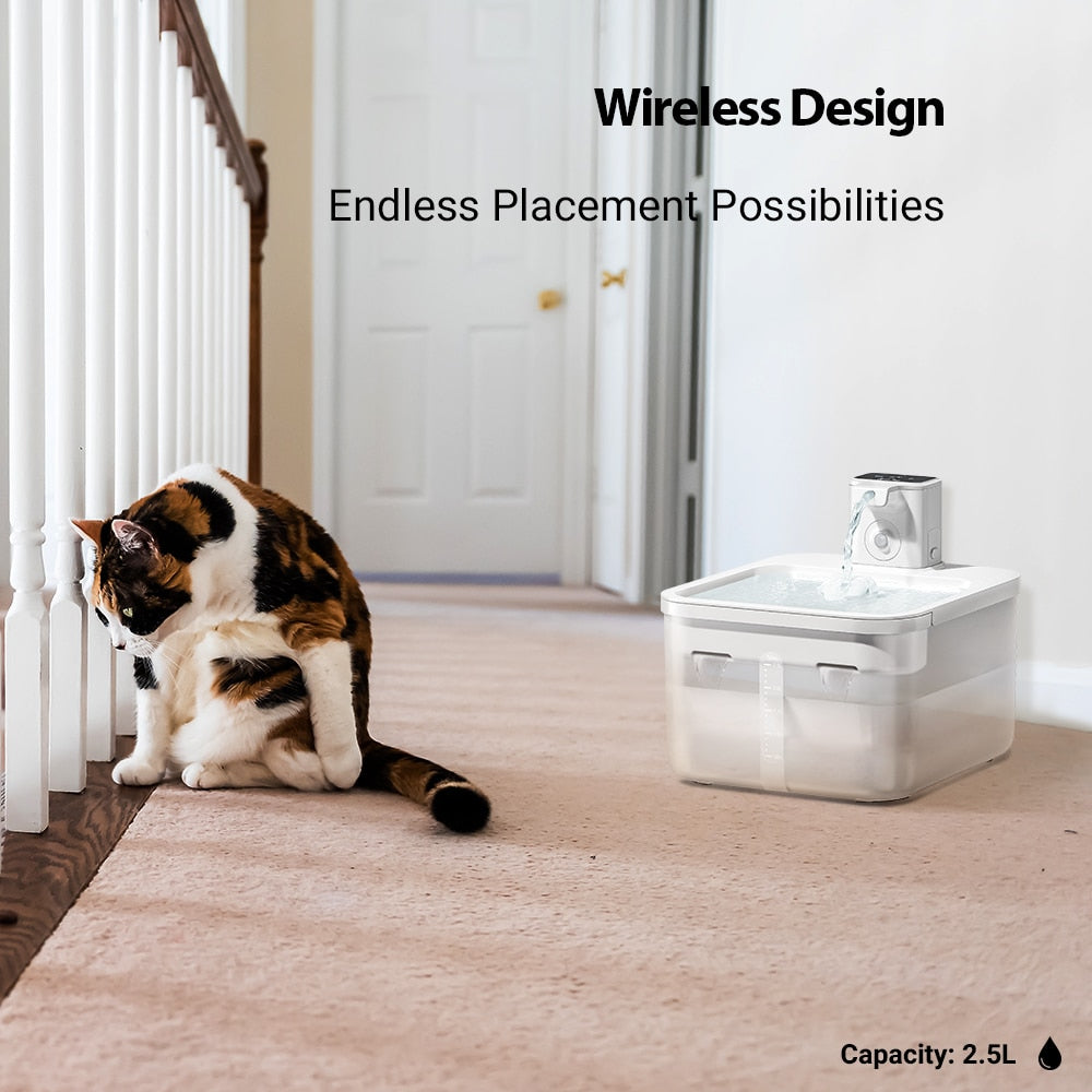 Wireless Pet Water Fountain With Motion Sensor