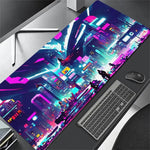 Load image into Gallery viewer, Cyberpunk Neon City Large Mouse Pad

