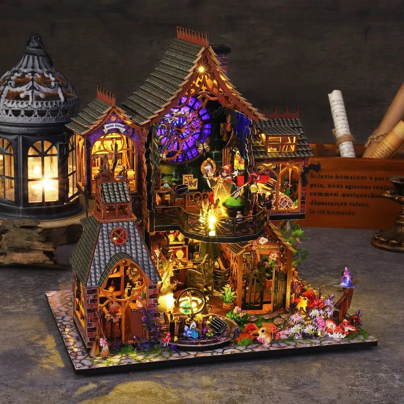 Miniature Wooden Doll House - Magic Spirit Mansion