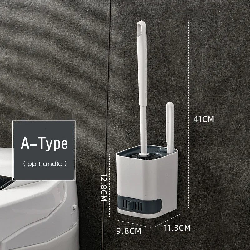 Leakproof Wall Hanging Toilet Brush And Holder