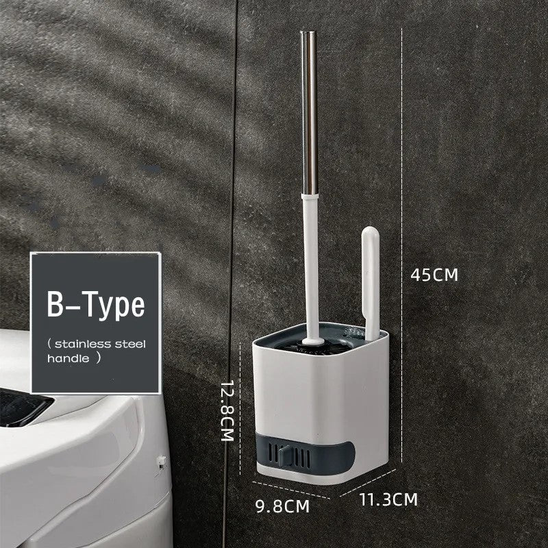 Leakproof Wall Hanging Toilet Brush And Holder