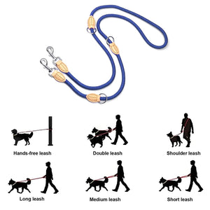 Multipurpose Hand Free Dog Double Leash