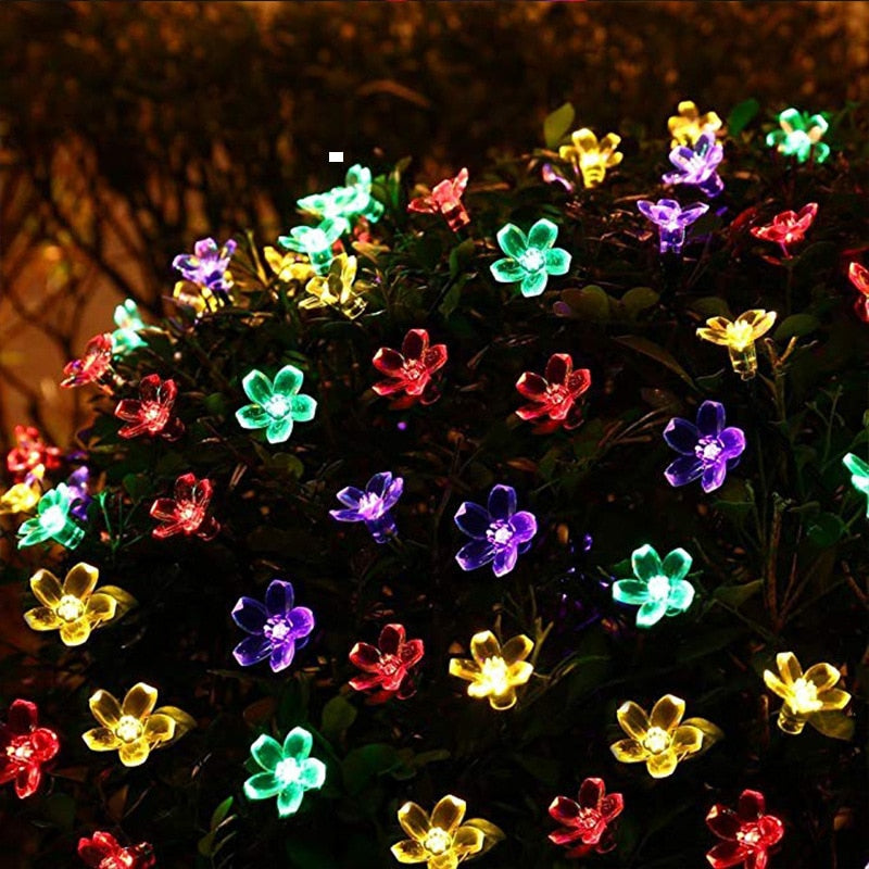 Solar String LED Lights - Cherry/ Chrysanthemum/ Lotus/ Snowflake