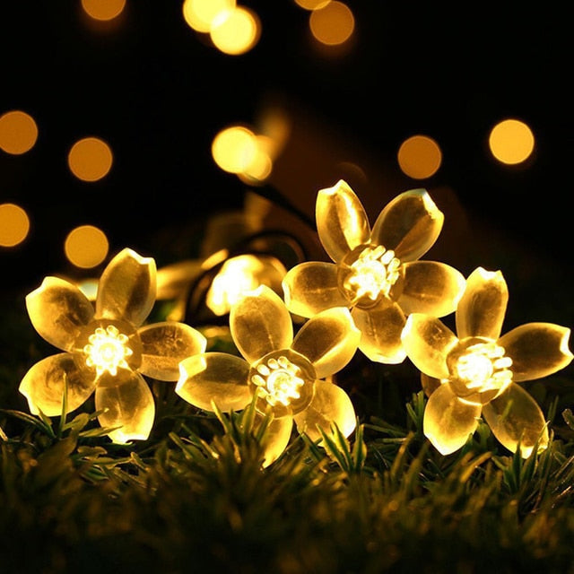 Solar String LED Lights - Cherry/ Chrysanthemum/ Lotus/ Snowflake