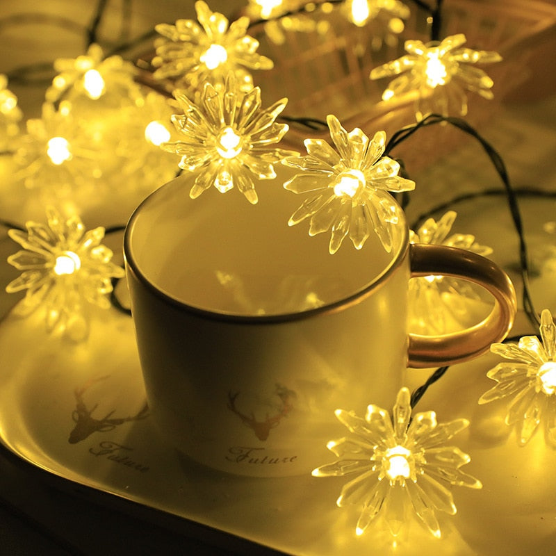 Solar String LED Lights - Cherry/ Chrysanthemum/ Lotus/ Snowflake