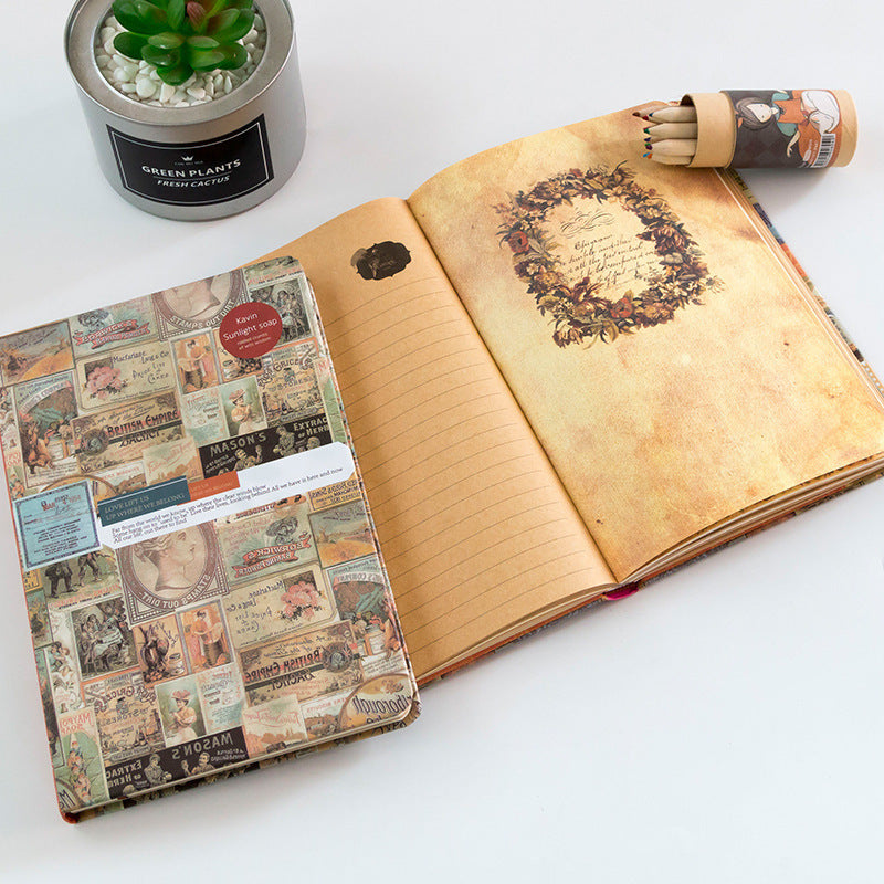 32K Retro Travel Theme Notebook