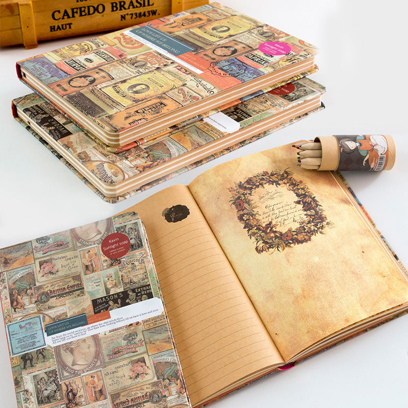 32K Retro Travel Theme Notebook (TakaraCorner.com)