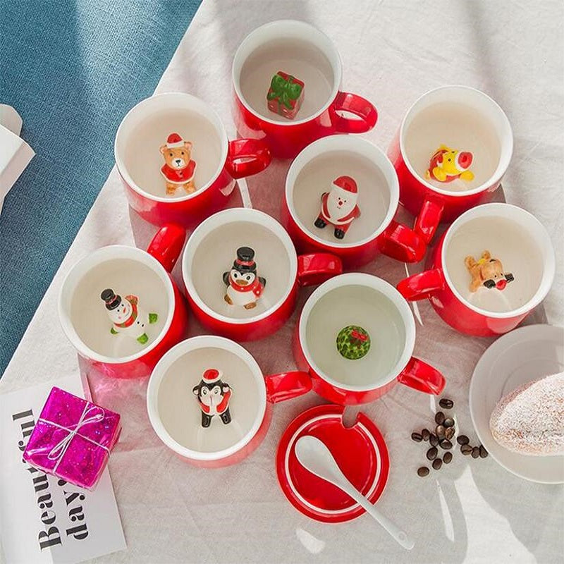 Ceramic Mug With Hidden Christmas Characters