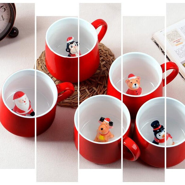 Ceramic Mug With Hidden Christmas Characters