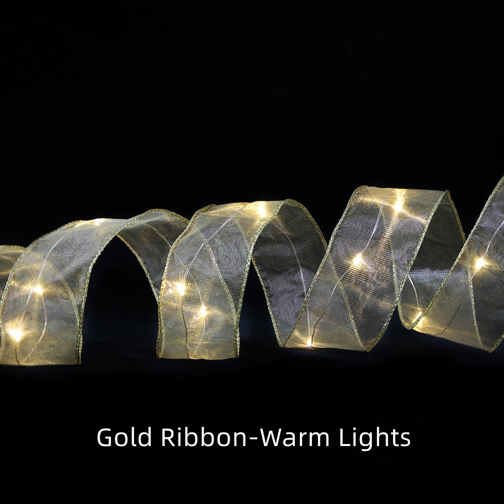 Christmas Ribbon String Lights