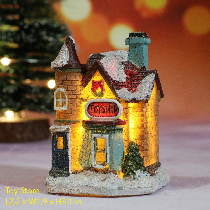 Winter Village Ornaments With LED