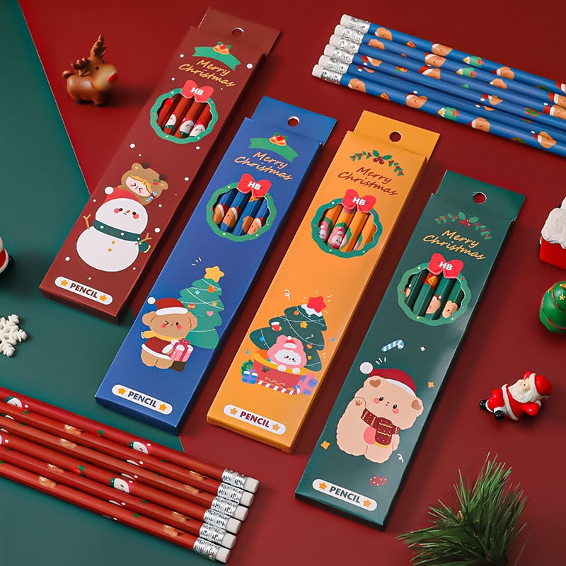 Christmas winter wooden pencil student stationery (TakaraCorner.com)