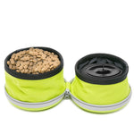 Load image into Gallery viewer, Collapsible Waterproof Pet Double Food Bowl

