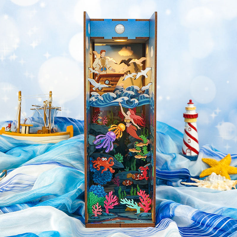 Fantasy Sea World Theme DIY Wooden Book Nook