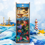 Load image into Gallery viewer, Fantasy Sea World Theme DIY Wooden Book Nook
