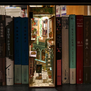 Wooden Miniature Book Nook - Cafe Lane