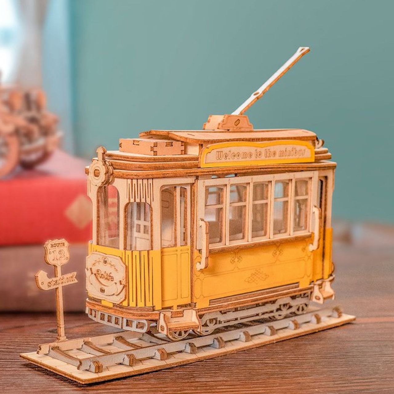 DIY 3D Wooden Model Tramcar Creative (TakaraCorner.com)