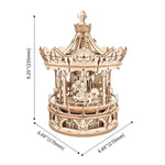 Load image into Gallery viewer, Wooden Puzzle Music Box - Romantic Carousel
