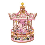 Load image into Gallery viewer, Wooden Puzzle Music Box - Romantic Carousel
