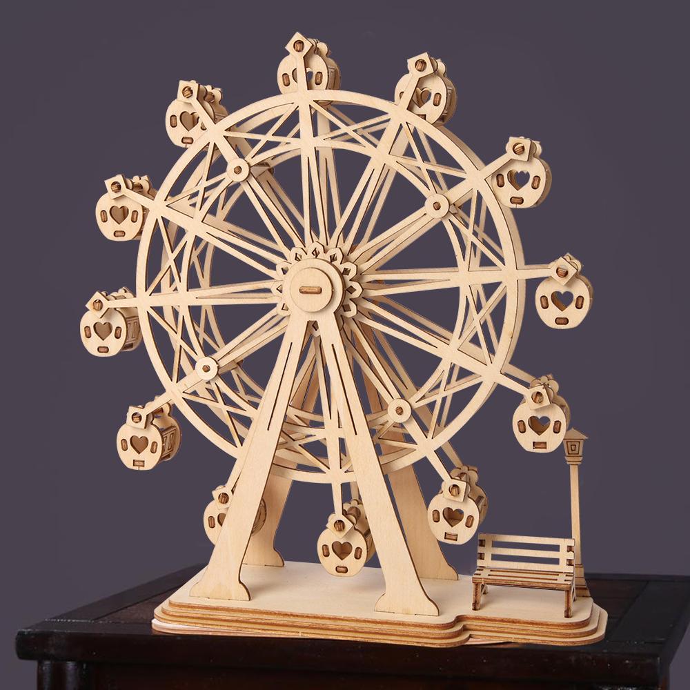 DIY 3D Wooden puzzle toys ferris wheel (TakaraCorner.com)