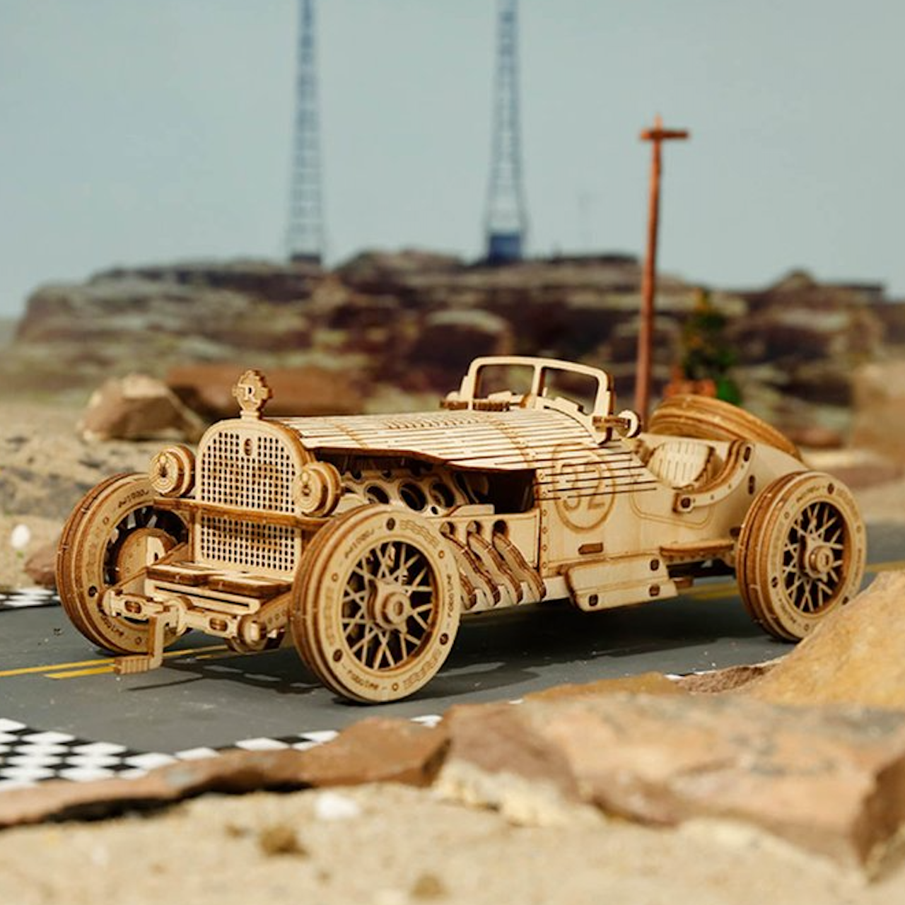 Wooden Toy Model - Grand Prix Car