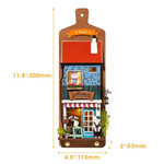 Load image into Gallery viewer, Wooden Wall Hanging Miniature House With Furniture &amp; Lights - Bakery
