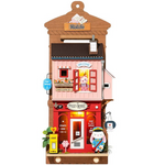 Load image into Gallery viewer, Wooden Wall Hanging Miniature House With Furniture &amp; Lights - Post Office
