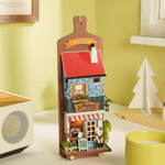 Load image into Gallery viewer, Wooden Wall Hanging Miniature House With Furniture &amp; Lights - Bakery
