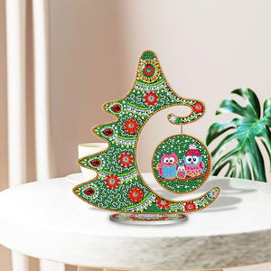 DIY diamond handicraft Christmas tree owl (TakaraCorner.com)