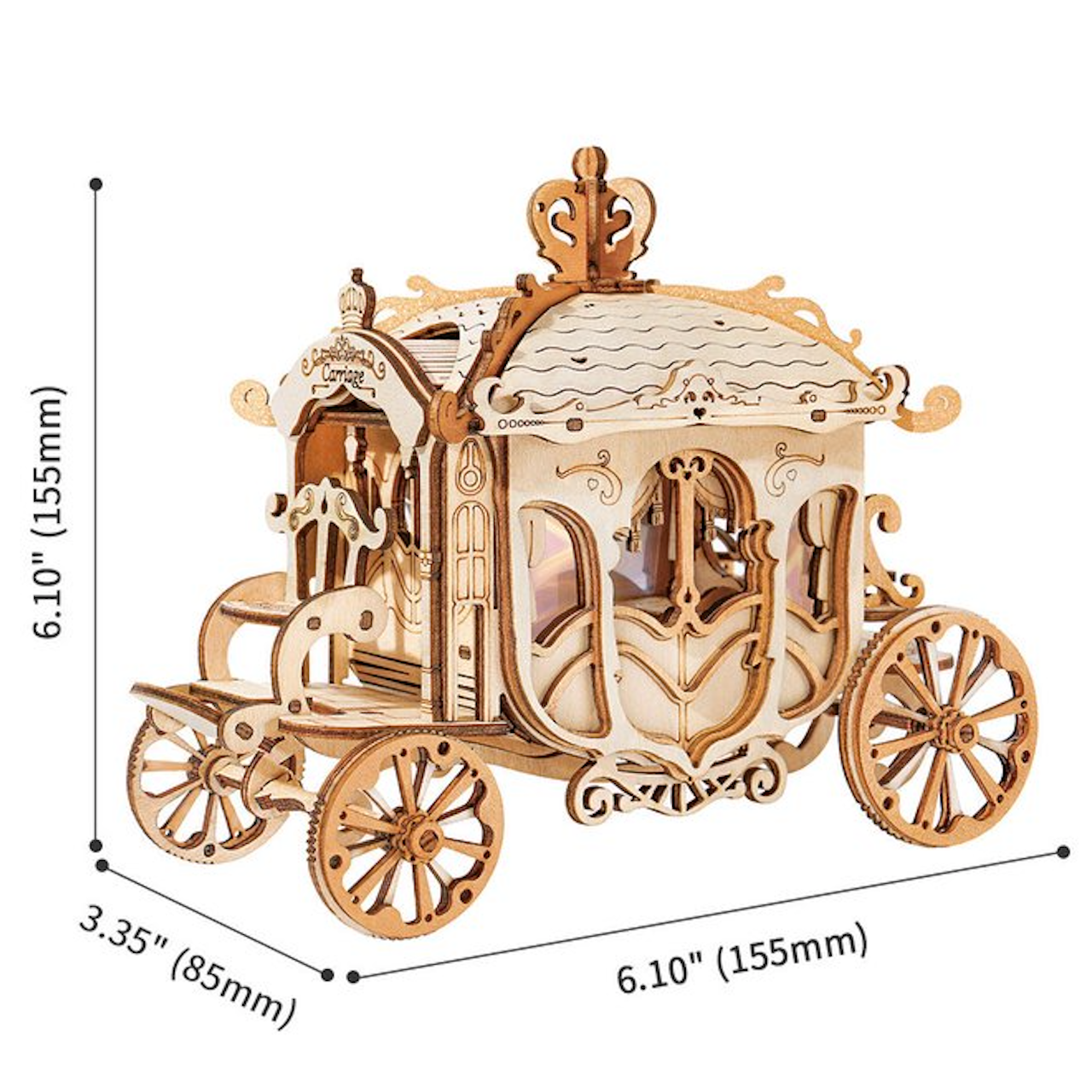 3D Wooden Puzzle Toy - Classic Carriage