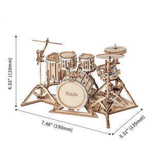 Wooden Model - Drum Kit