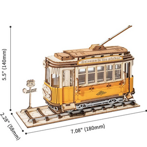 3D Wooden Puzzle Toys - Tramcar