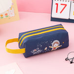 Load image into Gallery viewer, Double Zipper Pencil Case - Space, Animal
