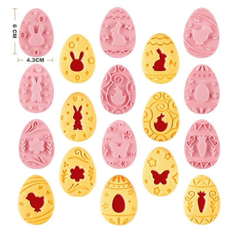 9PCS/SET Easter Cookie Biscuit Cutter