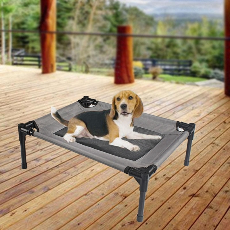 Elevated Mesh Cooling Bed For Small Medium Pets Dogs Cats (TakaraCorner.com))