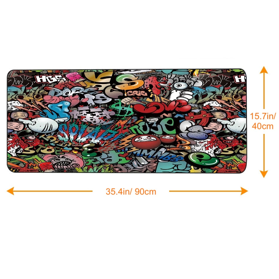 Graffitied Gaming Mouse Pad