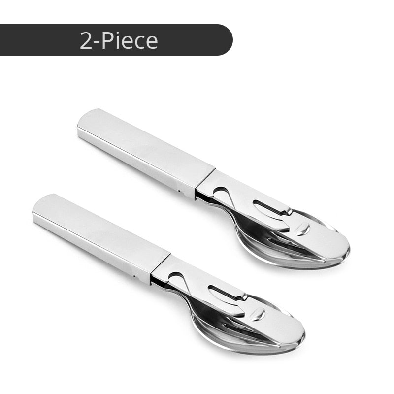 4-in-1 Portable Stainless Steel Utensils