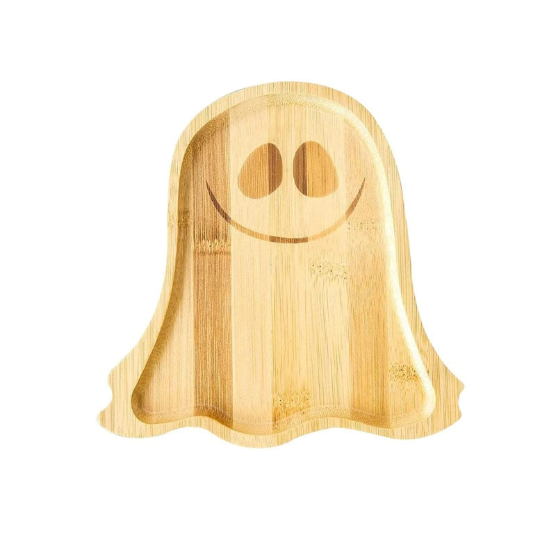 Halloween Wooden Pumpkin/Ghost Tray