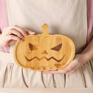 Halloween Wooden Pumpkin/Ghost Tray