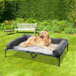 Load image into Gallery viewer, Extra Large Cooling Elevated Pet Bed With Bolster
